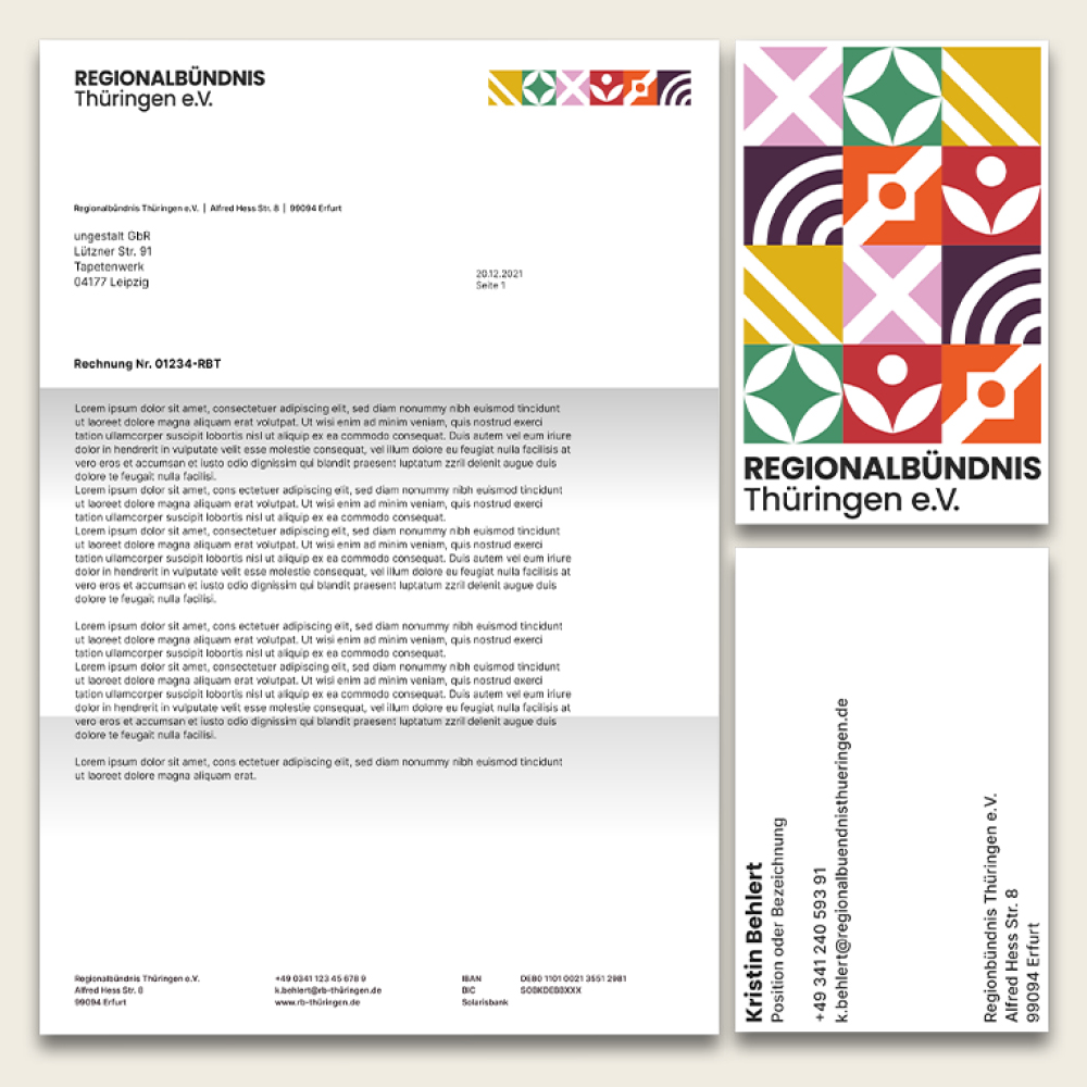 Regionalbündnis Thüringen e.V. | Geschäftsausstattung, nachhaltig produziert