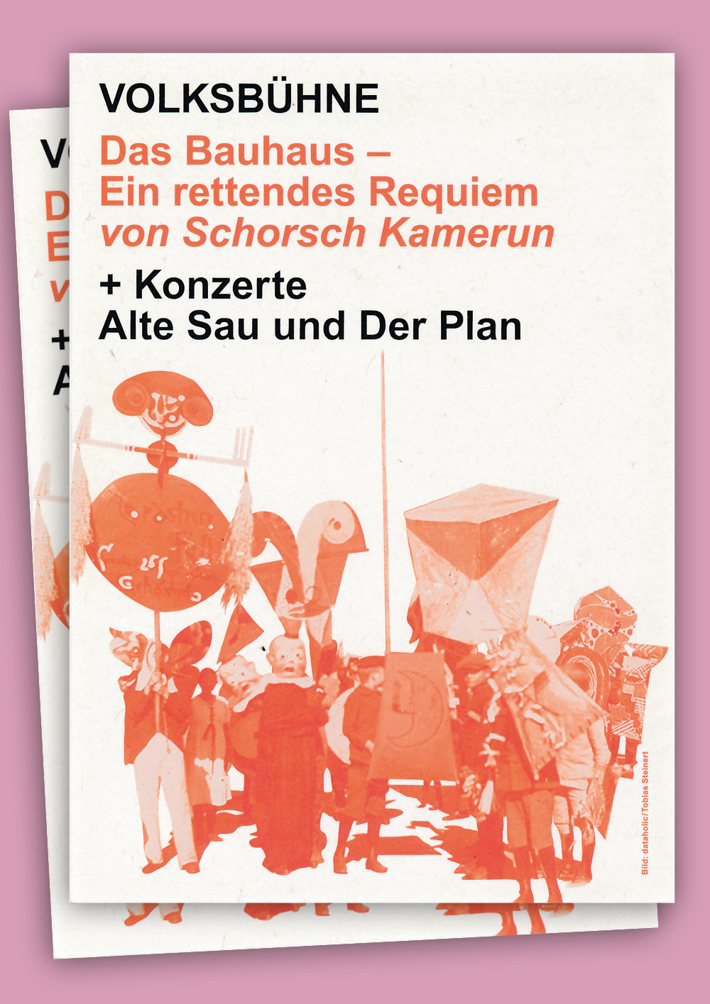 Plakat- und Postkartengestaltung für die VOLKSBÜHNE BERLIN -Schorsch Kamerun/Das Bauhaus Requiem