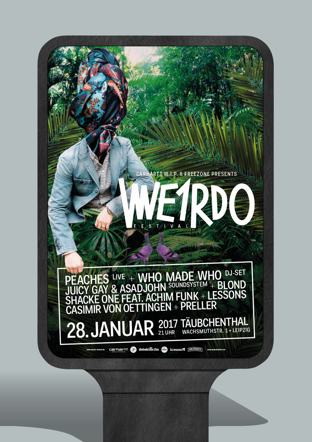 Plakatdesign für das WEIRDO FESTIVAL Leipzig