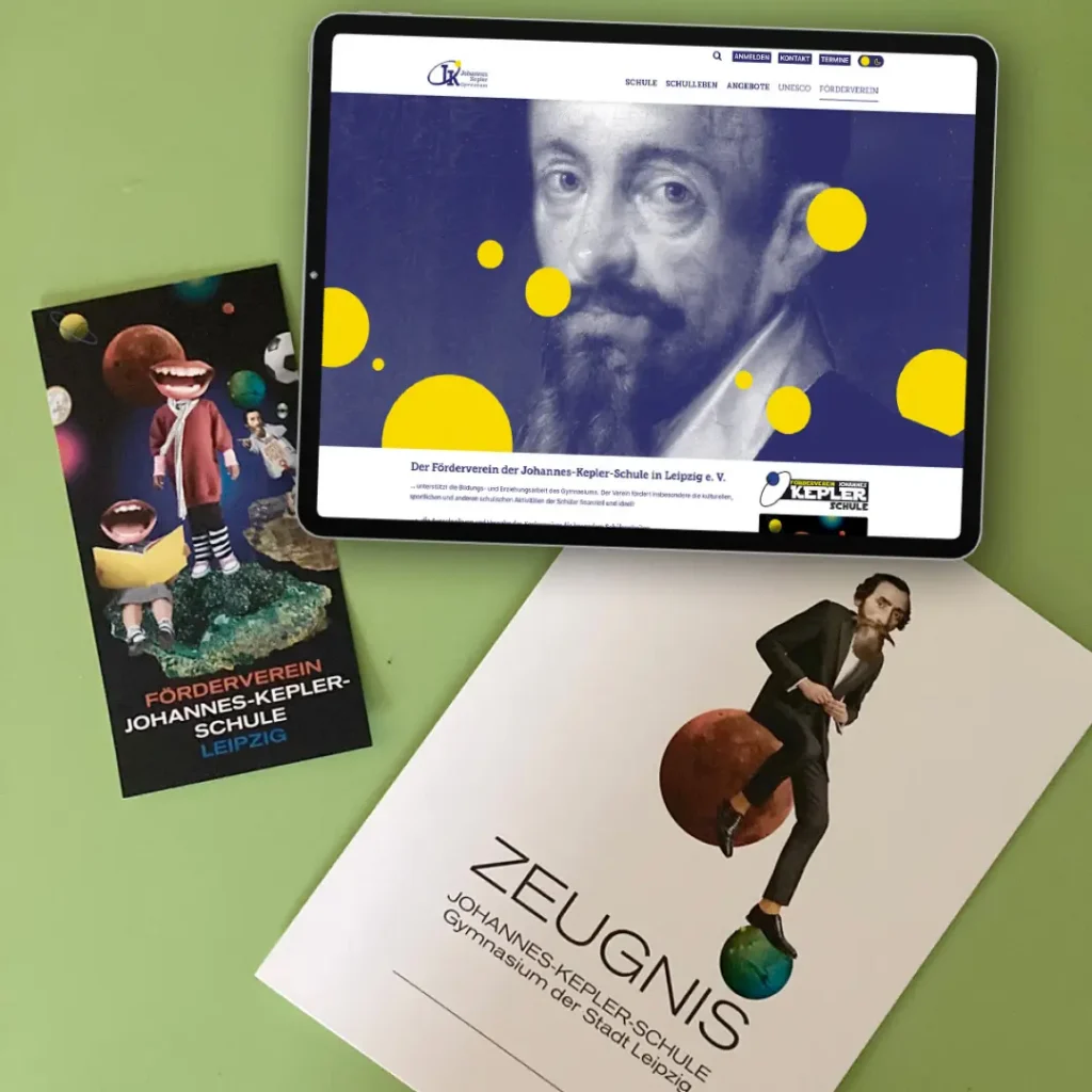 DuW family | Johannes Keppler Gymnasium | MockUp der mobilen Webseite | Förderverein