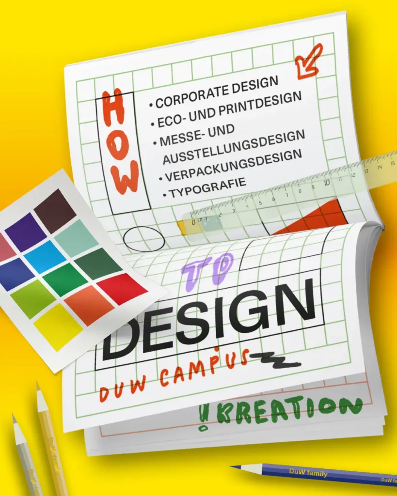 MockUp mit den Themenschwerpunkten für „Design“ - Workshops
